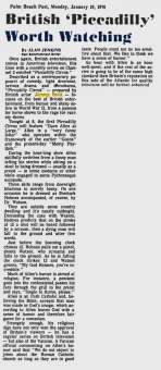 British Piccadilly Worth Watching; The Palm Beach Post; 19 Janvier 1976
